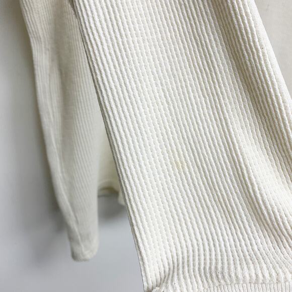 Vintage Miyo Size M Tulip Printed Thermal Long Sleeve Shirt - Picture 5 of 9